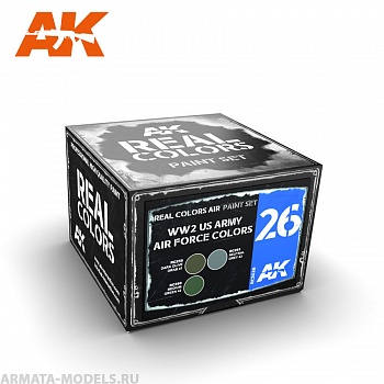 RCS026 Набор красок Real Colors WW2 US ARMY AIR FORCE COLORS