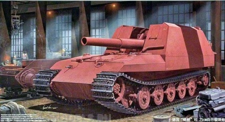 01540 Немецкая 210 мм. САУ Тигр Грилле Trumpeter