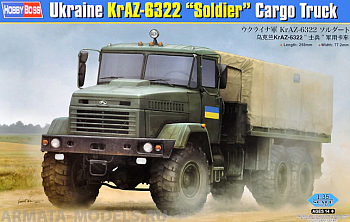 85512 Армейский грузовик Ukraine KrAZ-6322 “Soldier” Cargo Truck (Hobby Boss) 1/35