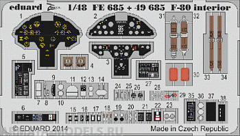 49685ED F-80 interior S.A.(for Hobby Boss kit) 1/48