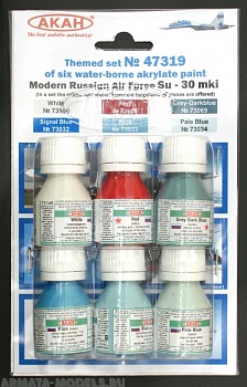 47319 Набор красок Современная авиация России: Су-30 мки (73032+73033+73034+73146+73058+73069) 6х10мл