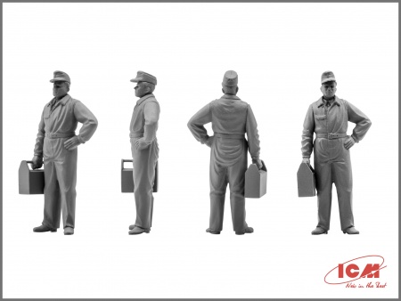 Набор фигурок 48082 Фигуры Пилоты и техники ВВС Германии (1939-1945) ICM