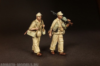 3614SOGA MG-34 team Fallschirmjager- Brigade Ramcke. El Alamein, August 1942.