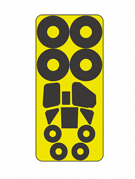 AM48332 Маска окрасочная Ка-50 (остекление + колеса)