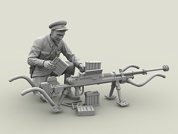 3124SOGA Майор РККА с трофейным японским противотанковым ружьём Тип 97. Халхин-Гол. 1939 г.