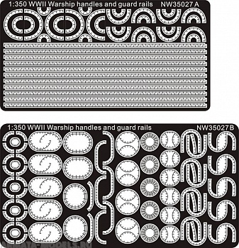 NW35027 WWII Warships handles and guard rails