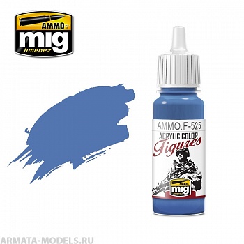 AMMOF525 Ammo Mig Краска акриловая MEDIUM BLUE