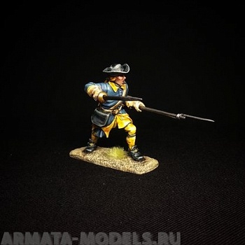 5261ТБ ВИМ, шведский мушкетер дерущийся шпагой и ружьем (Лейб-гвардия), Северная  война, 1/35